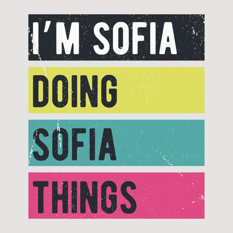 Ich bin Sofia und mache Sofia-Dinge in Retro-Farben
