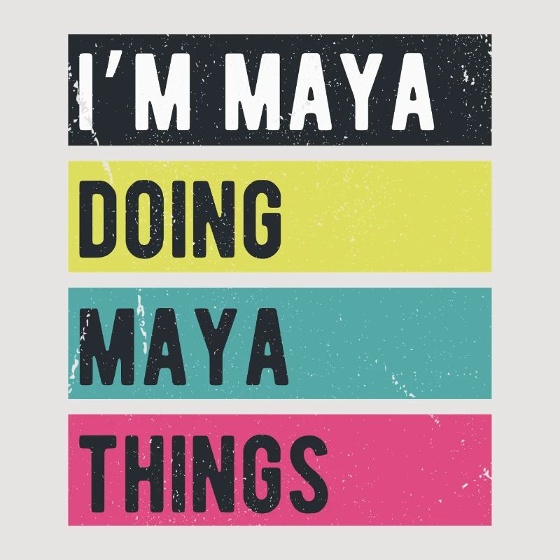 Ich bin Maya und mache Maya-Dinge Retro-Farben