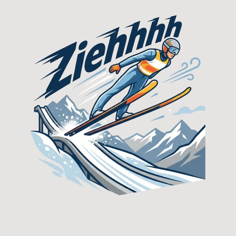 Ziehhhh ski jumping flight through the stadium