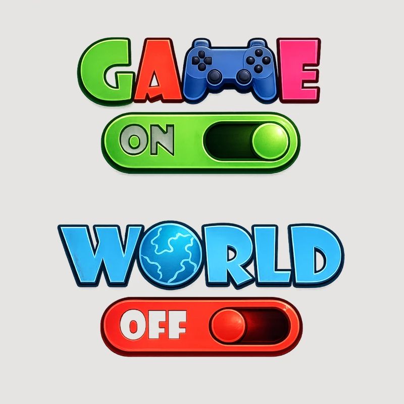 Game On – World Off | Gamer design with controller