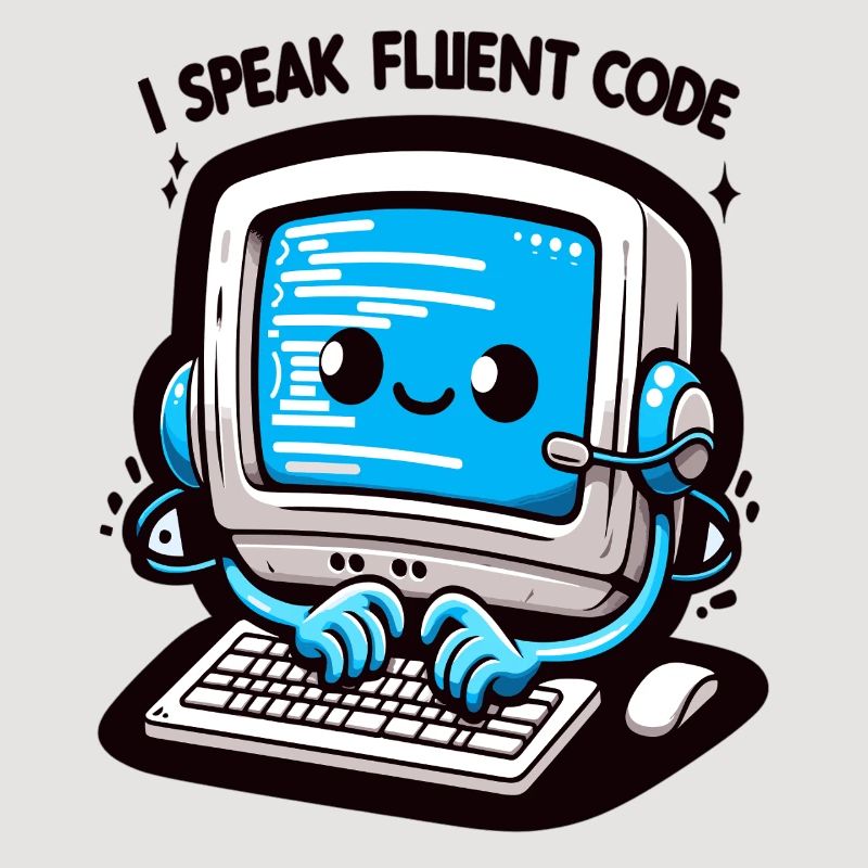 I Speak Fluent Code Retro Computer