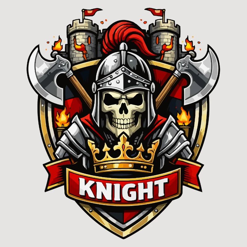 Kreuzritter Schädel Emblem