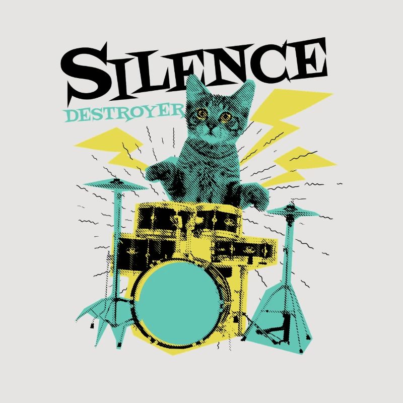 Katze Drummer