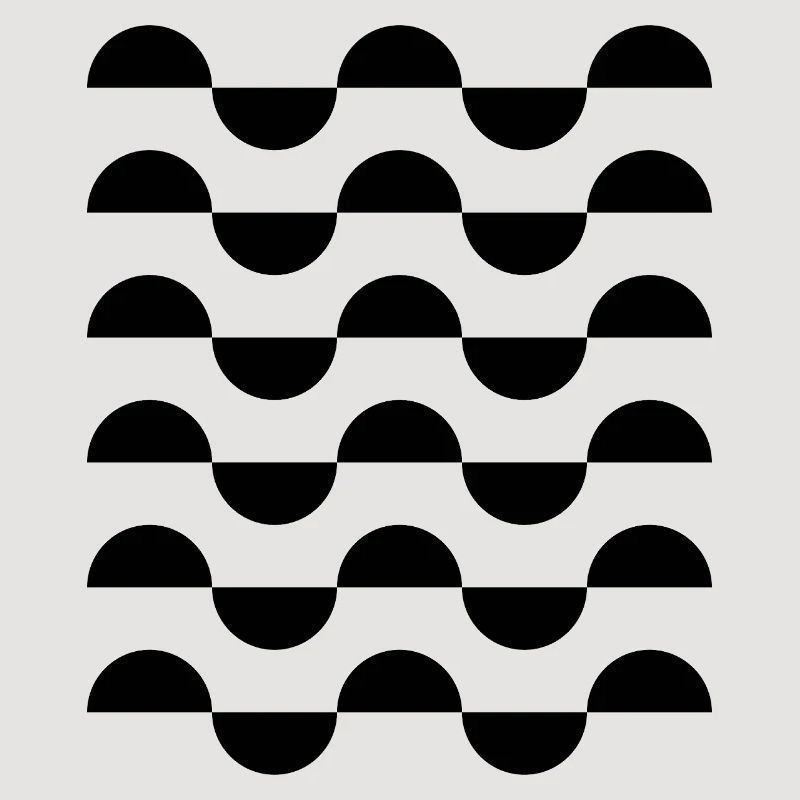 geometric wavy circles pattern design