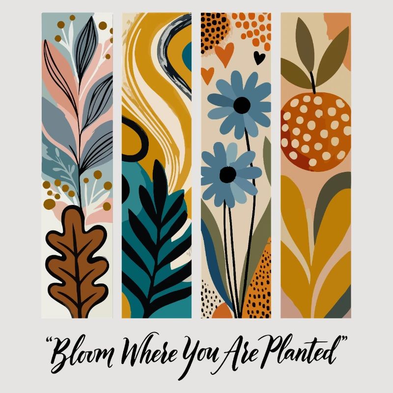 Blooming Botanical Panel Collage