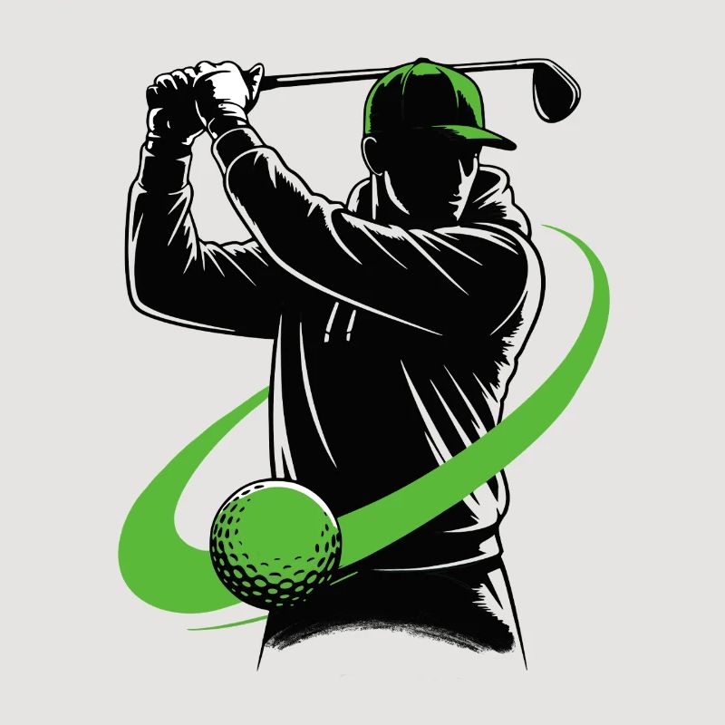 Golfer mit einem Golfschläger – ein dynamischer Schwung.