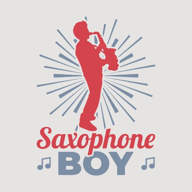 Boy playing saxophone