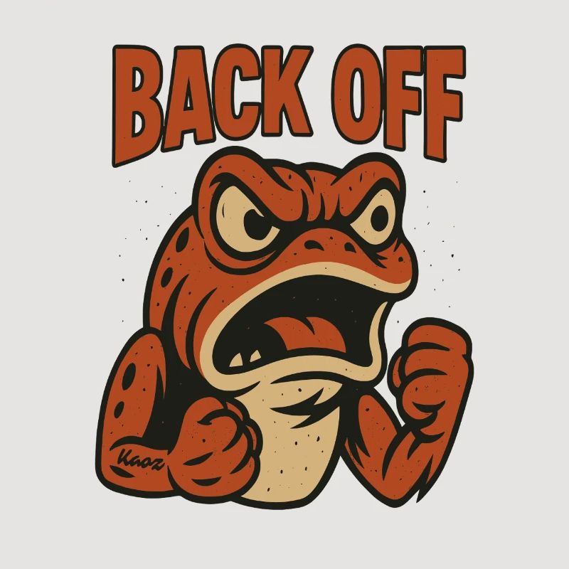 Back Off Angry Frog Patch