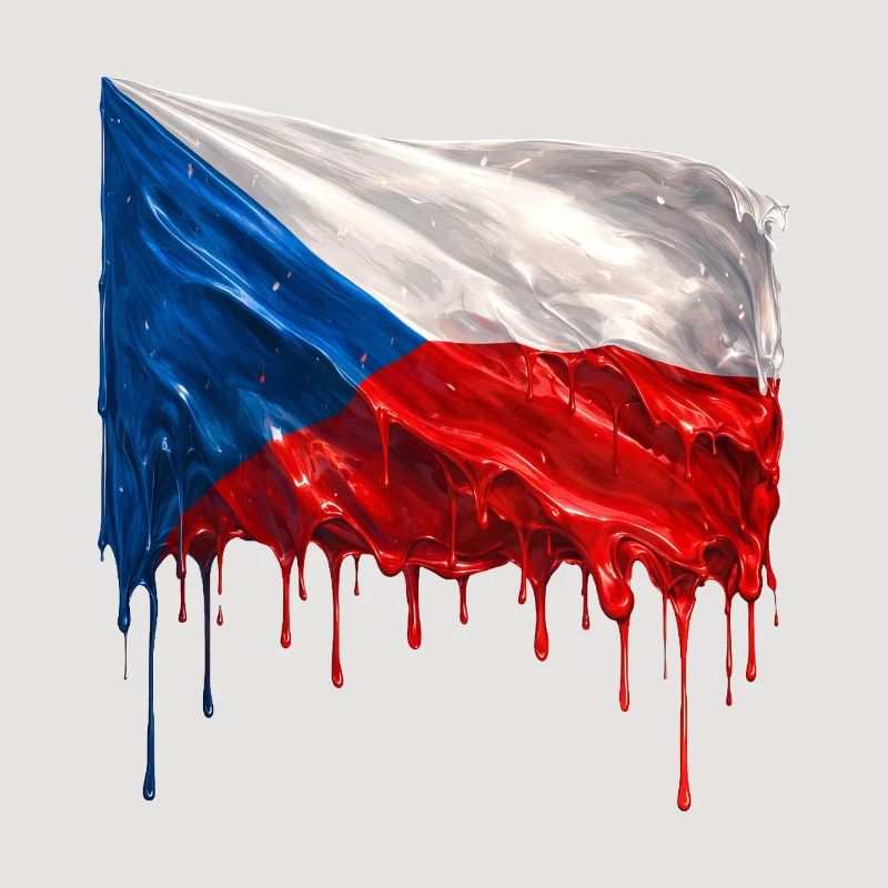 Drapeau tchèque couleur