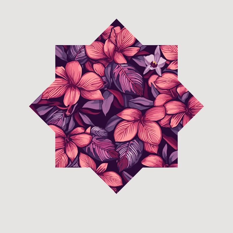 Pink tropical floral pattern
