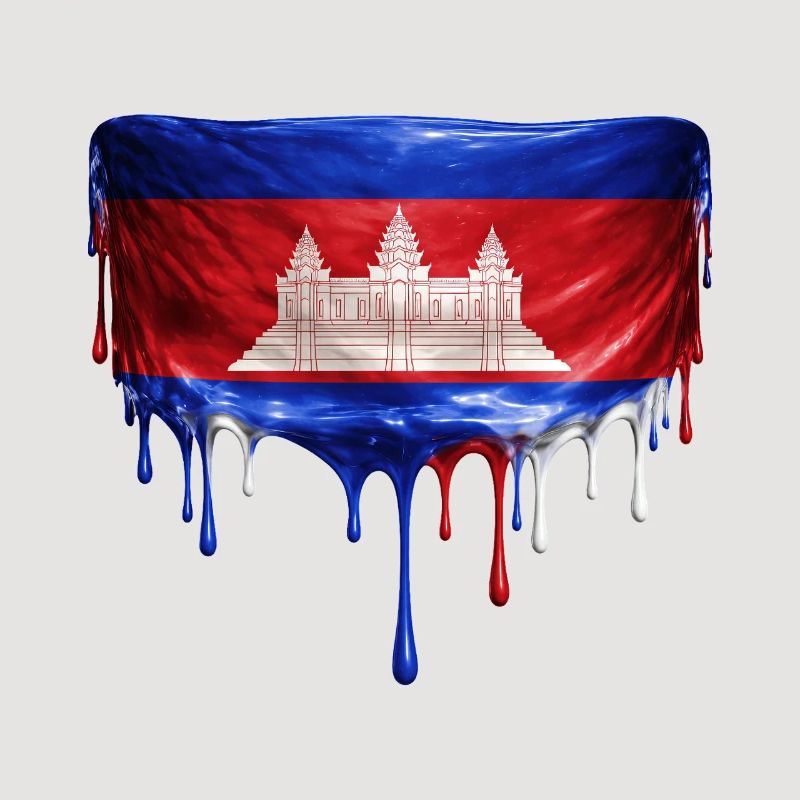 Angkor Wat Drop Flag