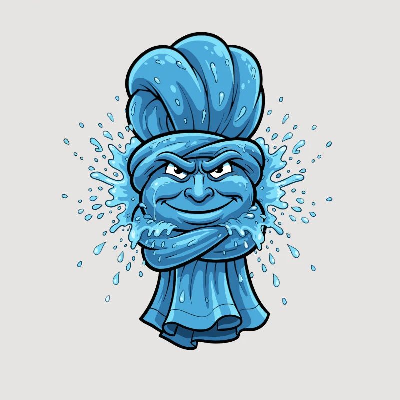 Serviette Ninja Bleue