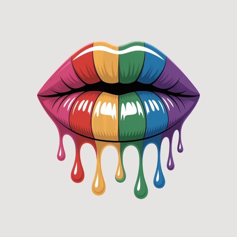 Rainbow Lips Drops lgbtqia+