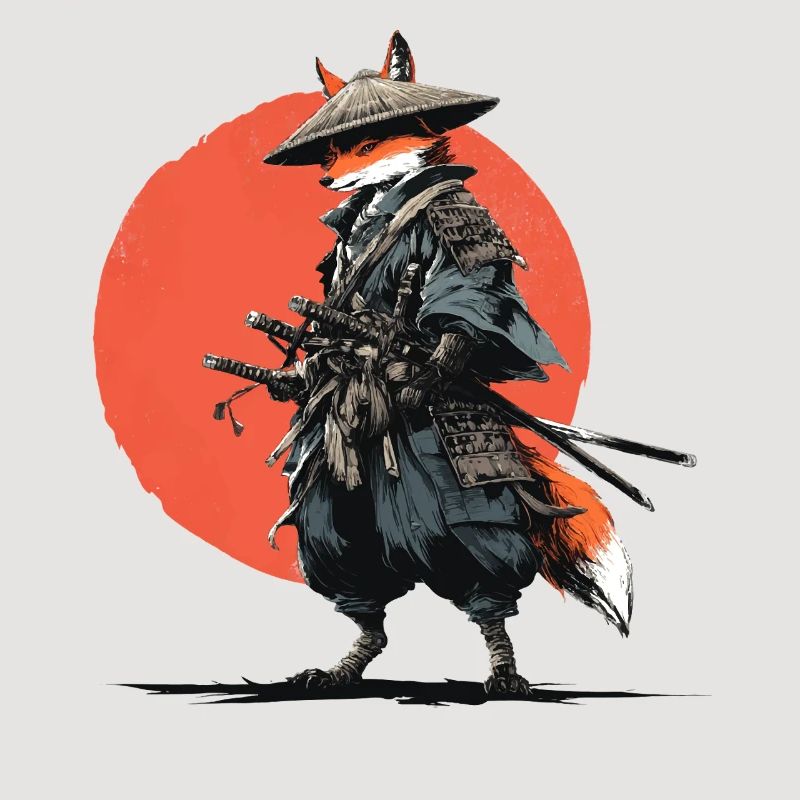 Fuchs-Samurai unter Ember Sun