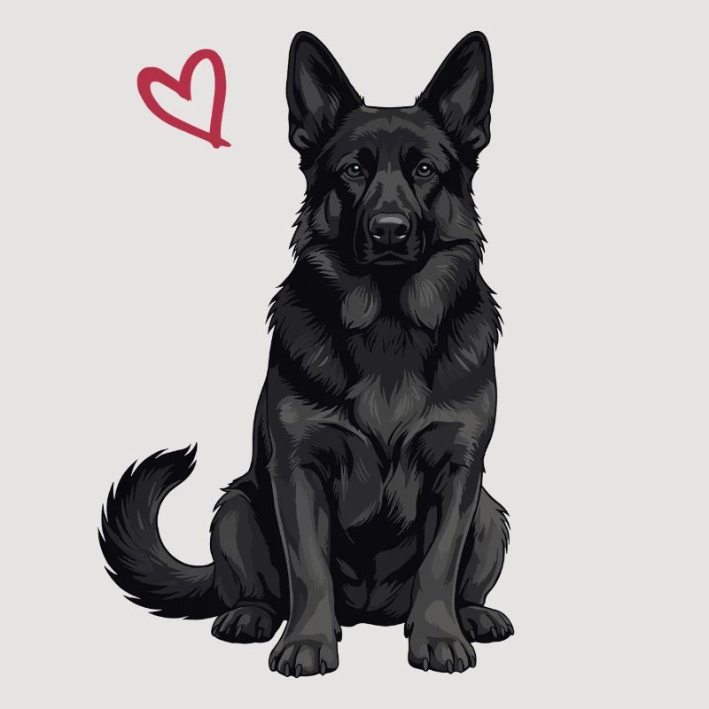 Schwarzer Deutscher Schäferhund