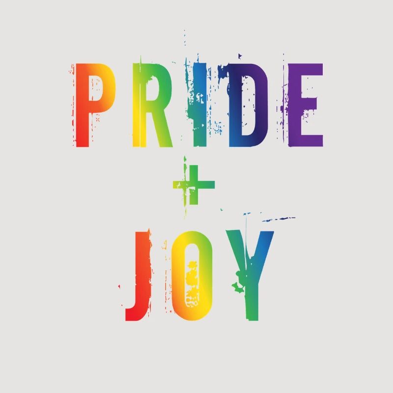 Pride Joy Rainbow LGBTQ Typography Design