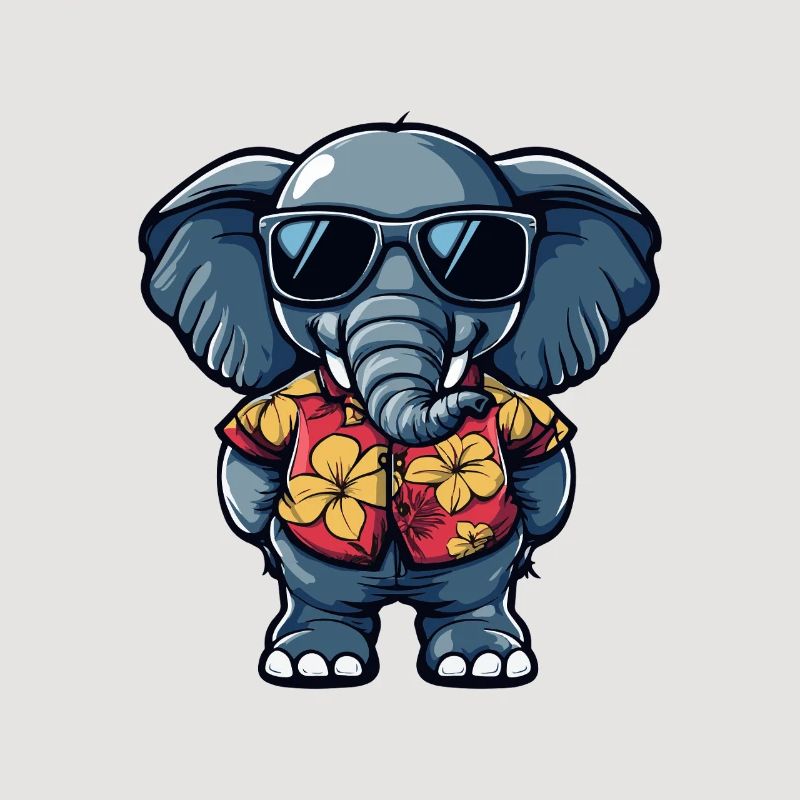 Elephant Comic Holiday