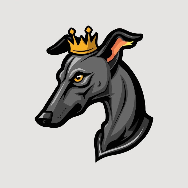 Greyhound Hund Krone