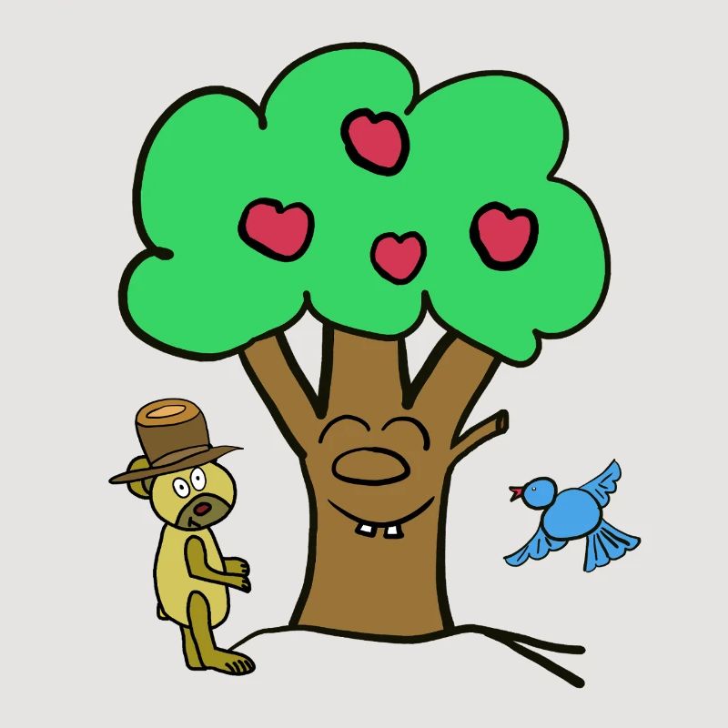 Apple Tree Tree Teddy Bear Summer Child