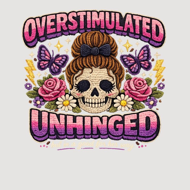 Overstimulated Unhinged Patch Skelett Geschenk