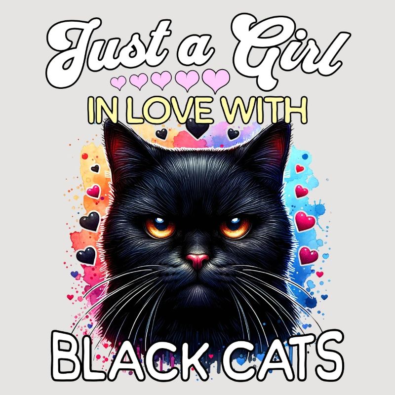 Schwarze Katze Mädchen