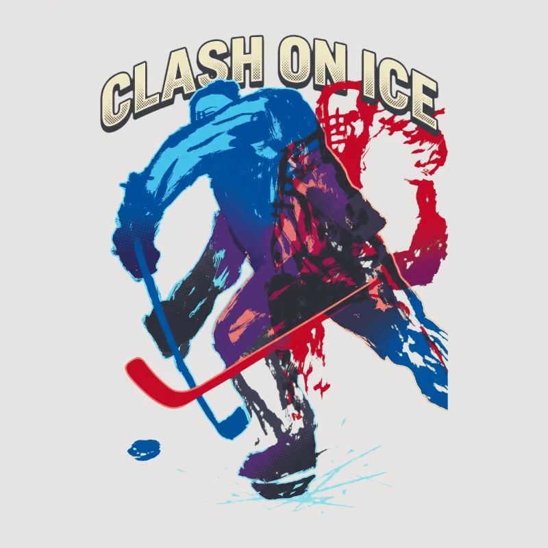 Retro Eishockeyspieler Clash