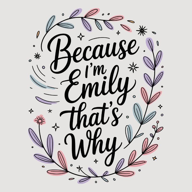 Parce que je suis Emily. C’est pour ça que je suis dans Emily.