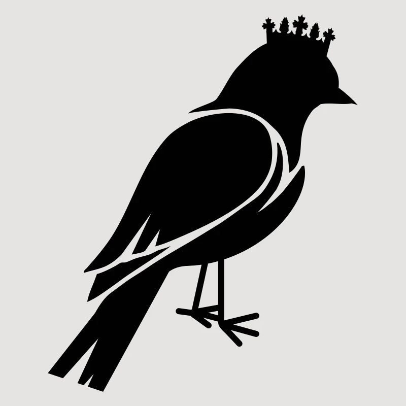 Vogel mit Krone