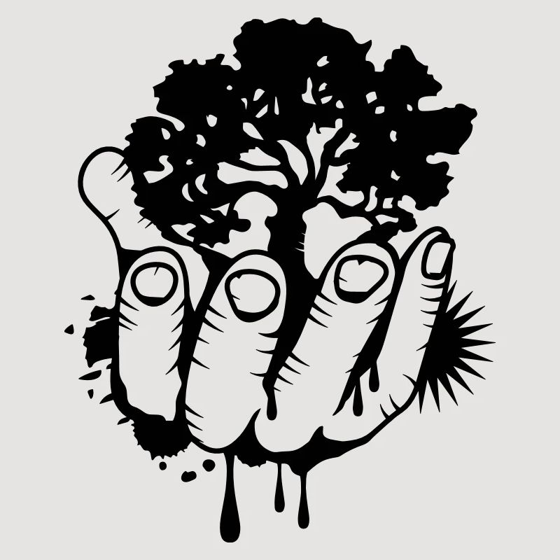 A tree held by a hand