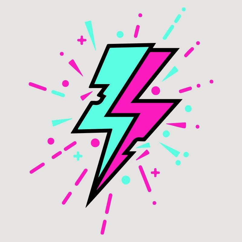 Retro Blitz bunten Stil