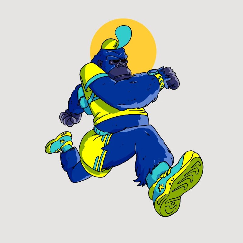 Gorille bleu runner