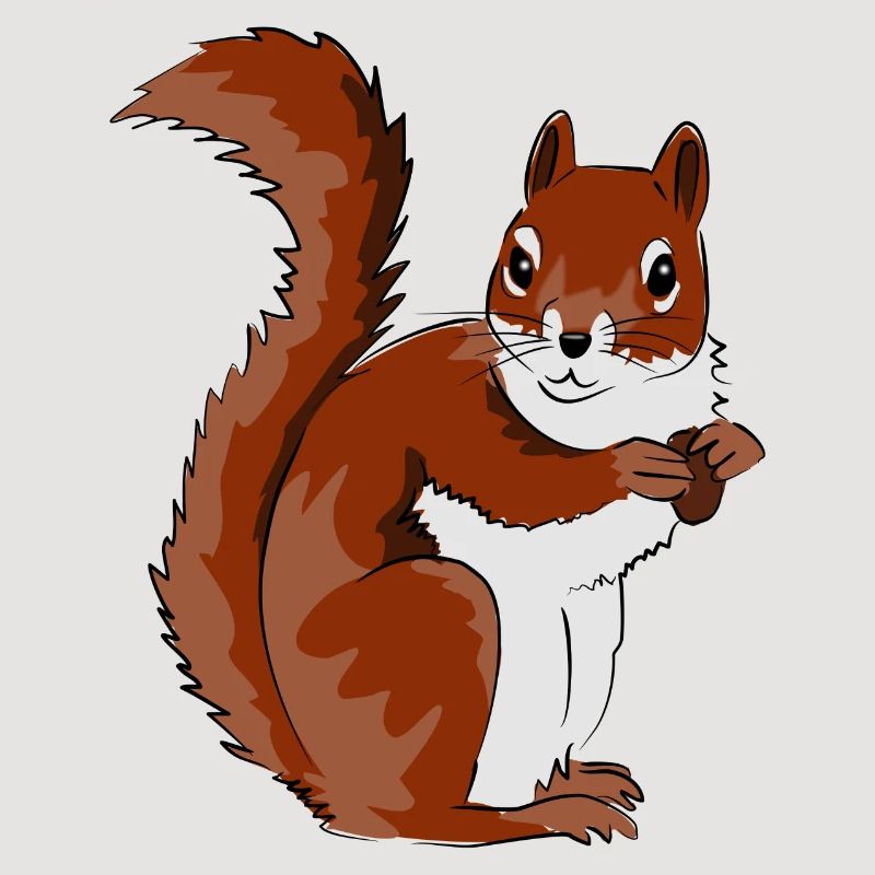 Niedliche Eichhörnchen Illustration