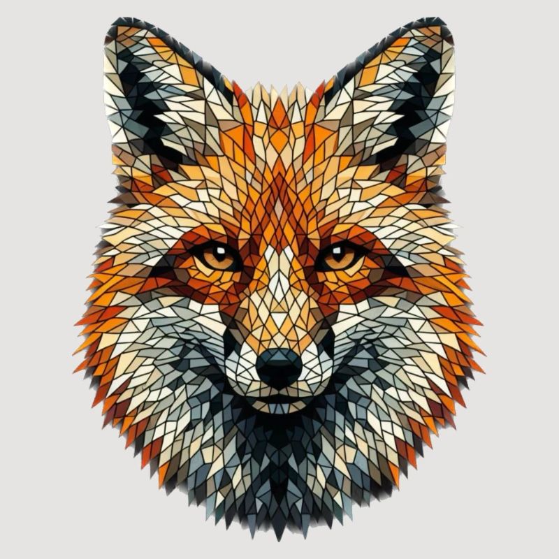 Fuchs im Mosaik-Stil