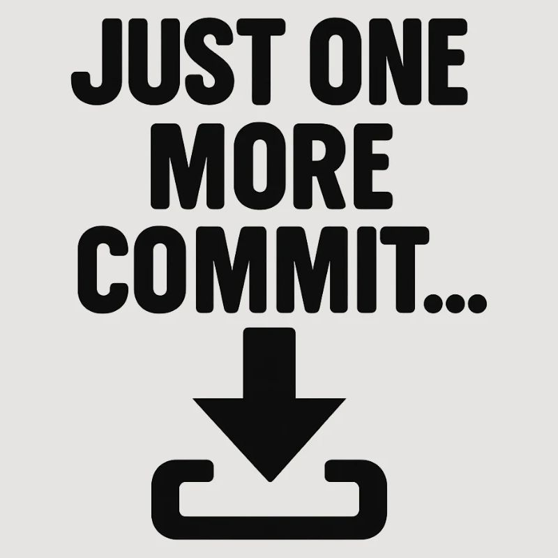 Just One More Commit - T-shirt de programmeur drôle