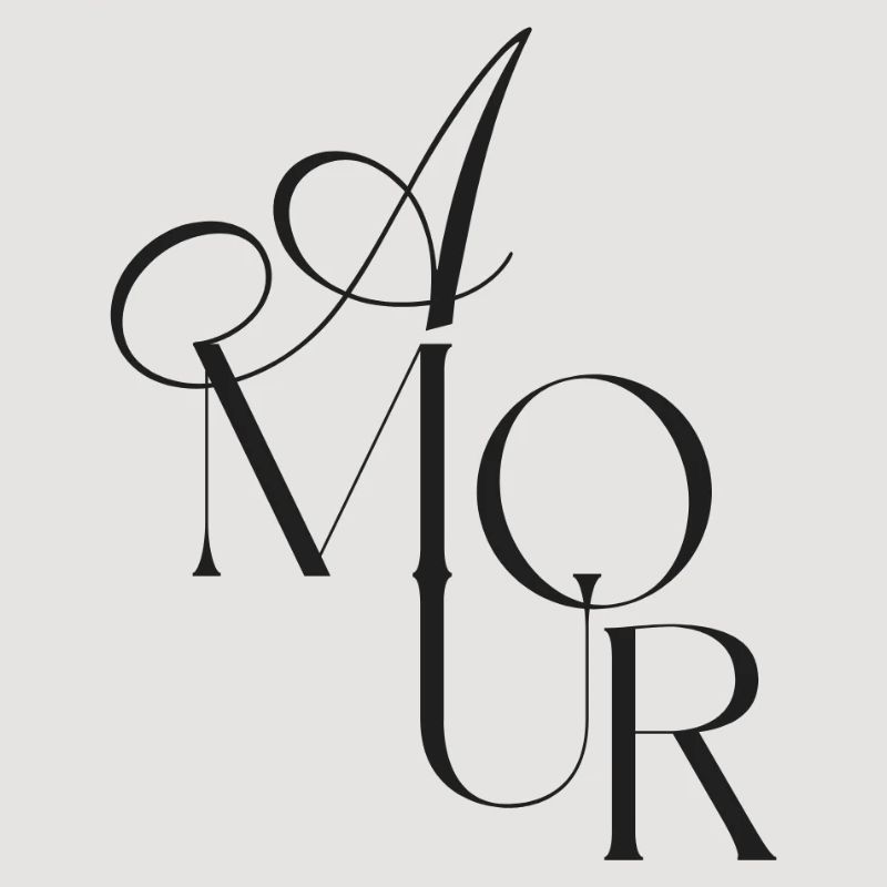 Elegantes Monogramm Amour