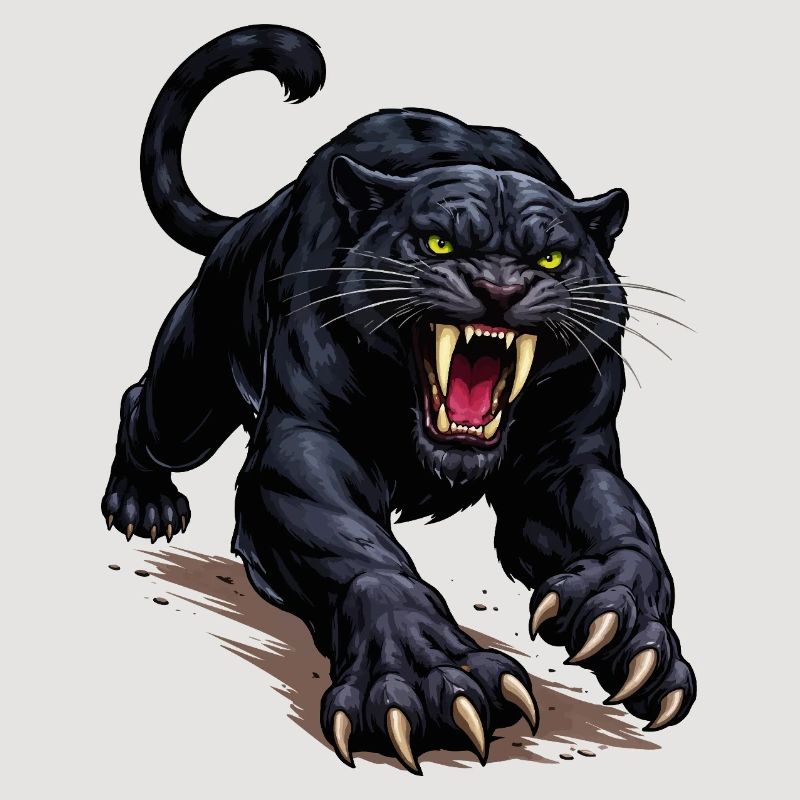Schwarzer Panther Angriff