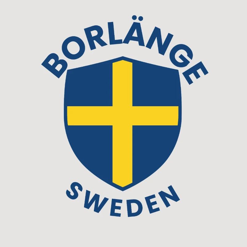 Borlänge-Schild: Schwedisches Flaggendesign