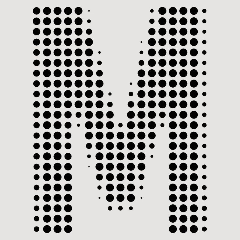 M Buchstabe Punkte Anfangsbuchstabe Geschenk