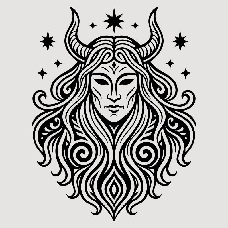 Rauhnächte Perchten Mask Pagan Symbol