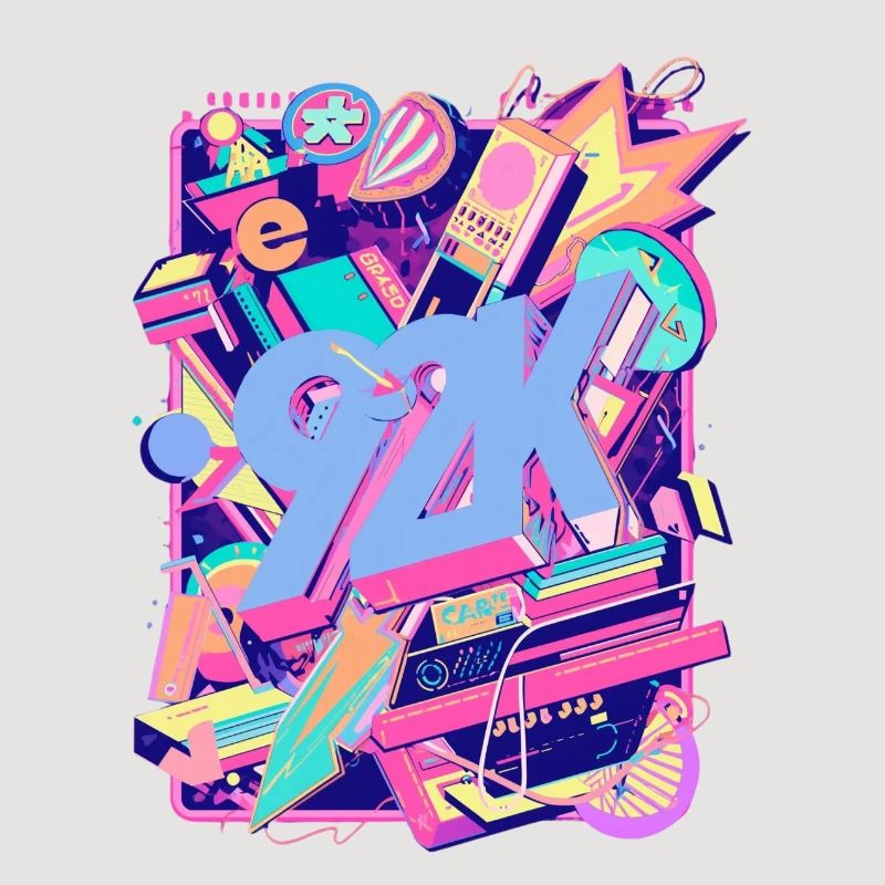 Neon 90s Retro Teaser Y2K