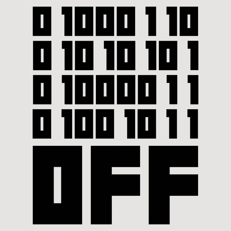 Binary Code F**k OFF – Humour Nerd & Geek Code