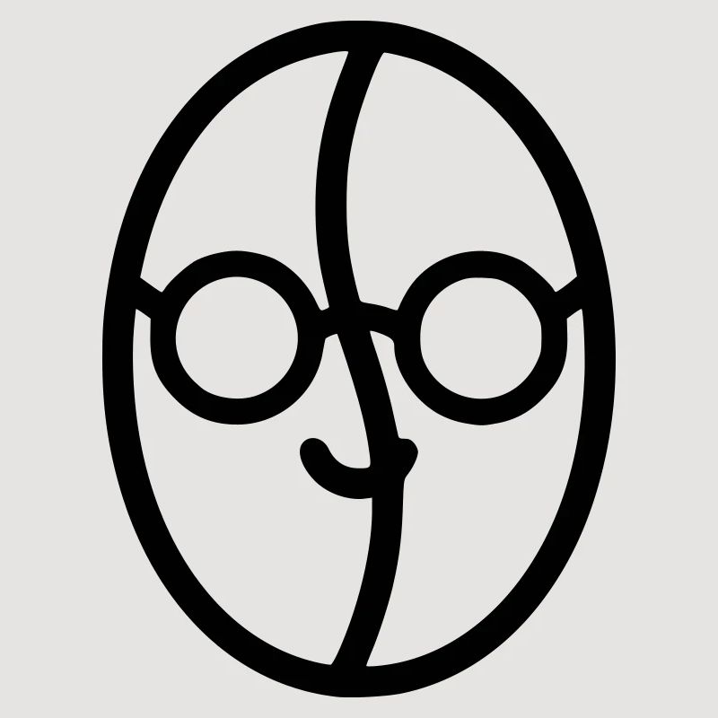 Kaffee-Liebe: Kaffeebohne mit Brille