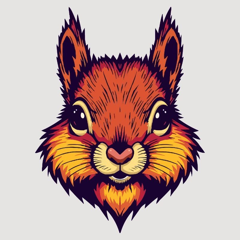 Leuchtend herbstliches Eichhörnchen 
