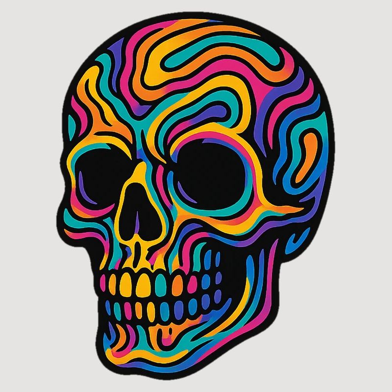 Psychedelic Skull – Trippy Skull Design
