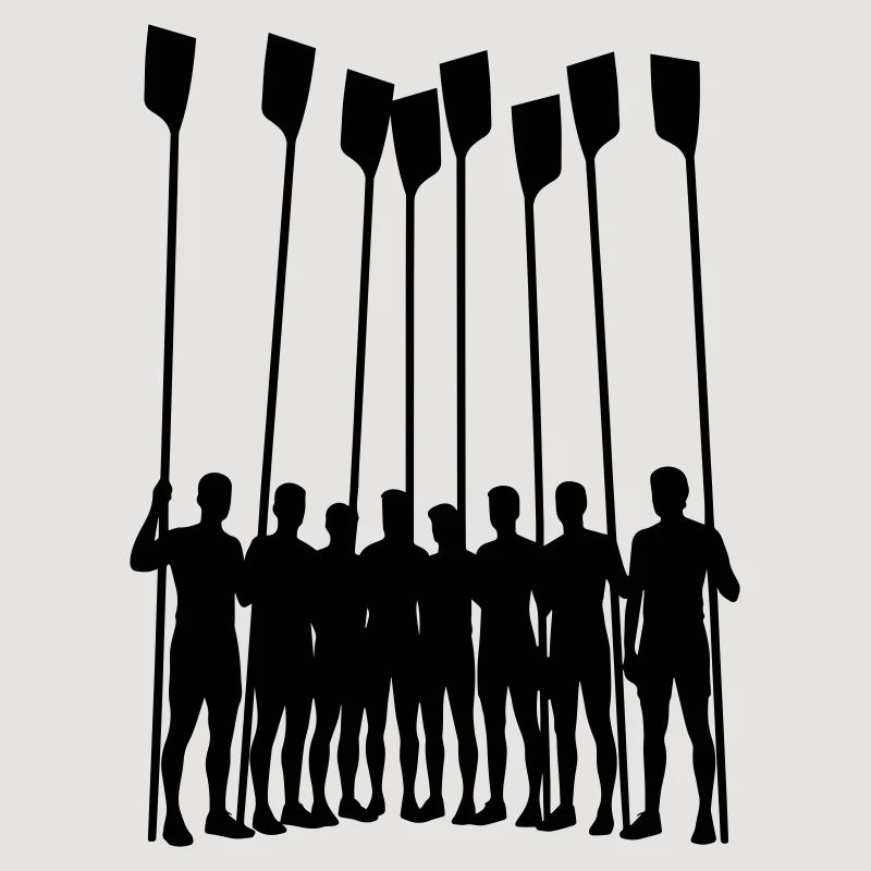Équipe d’aviron Silhouette – Huit avec sangles | Ramer