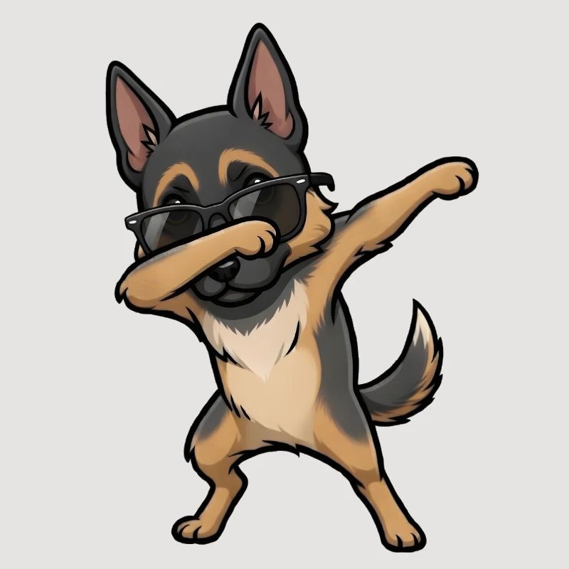 Dabbing Deutscher Schäferhund