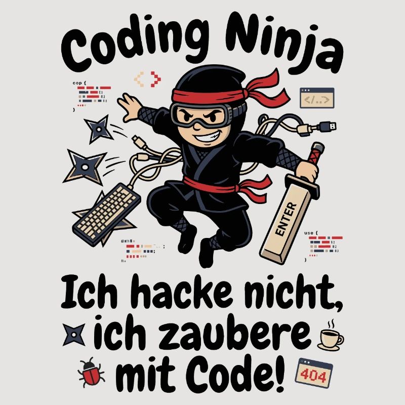 Coder Ninja Programmierer Humor