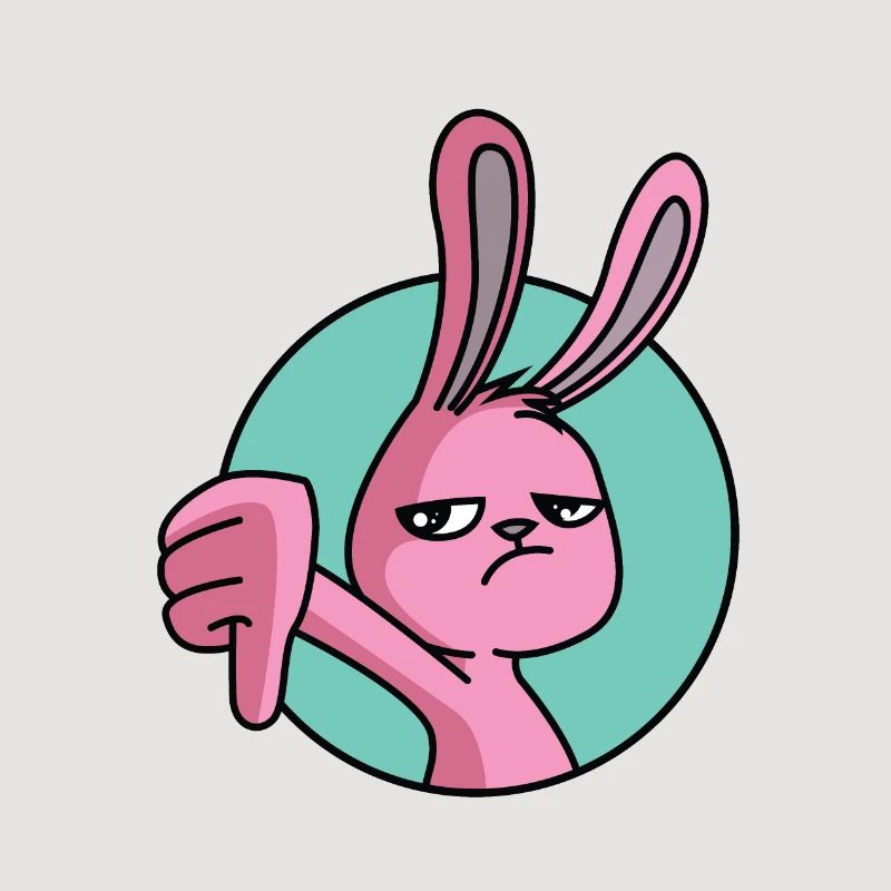 Pouce de lapin vers le bas
