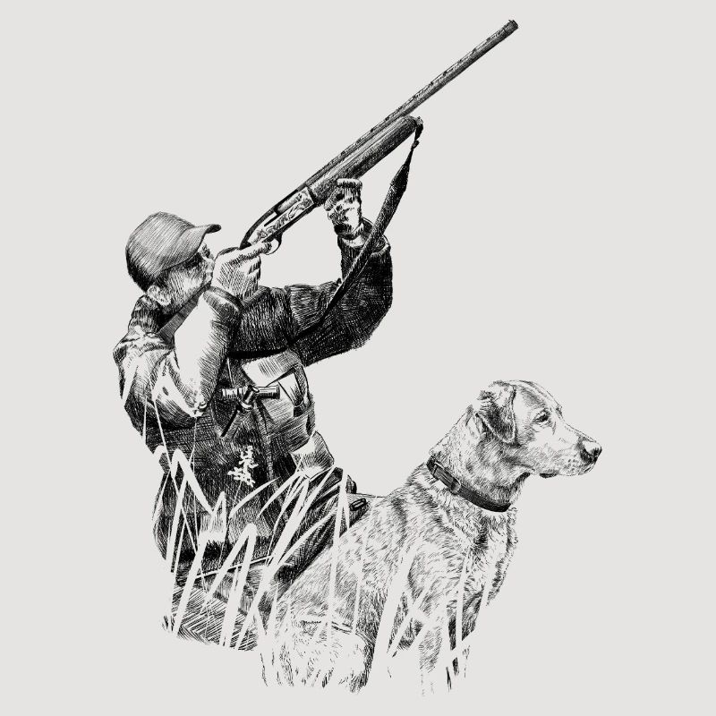 Hunter with dog