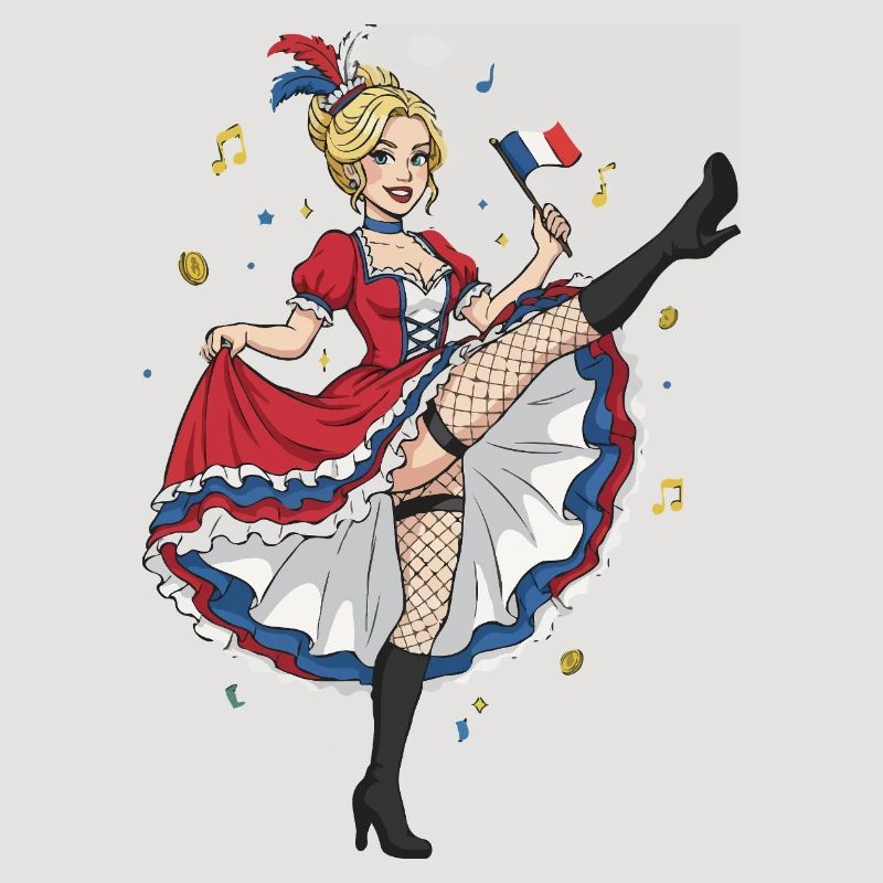 Can dancer drapeau français